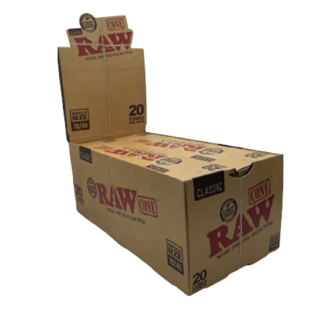 RAW Single Size Classic Cones 70mm/45mm - 240ct - Smoke Shop Wholesale. Done Right.
