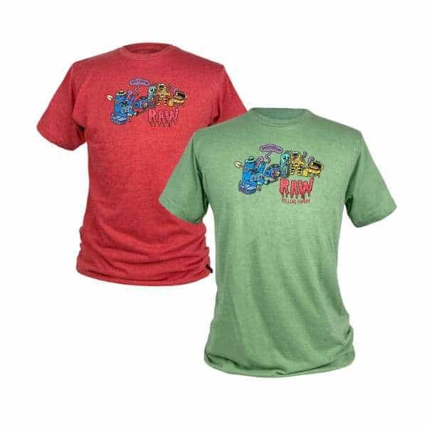 RAW x Ghostshrimp Men’s Red T-Shirt - Smoke Shop Wholesale. Done Right.