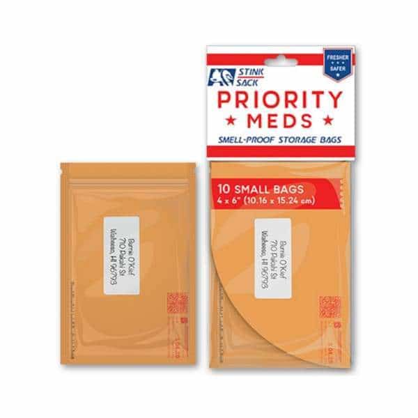 Stink Sack 4’’x6’’ Priority Meds Bags - Smoke Shop Wholesale. Done Right.