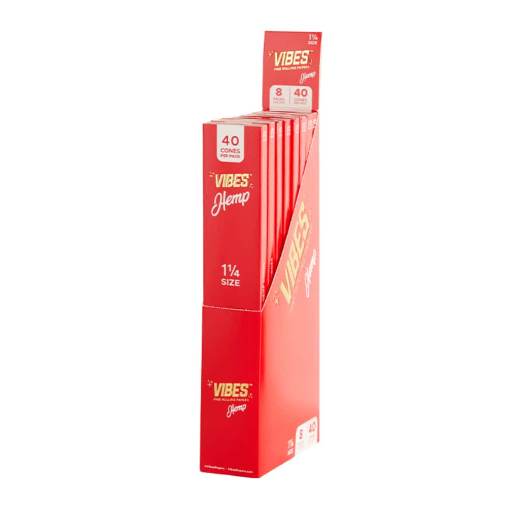Vibes 1 1/4 Hemp Cones - 40pk - Smoke Shop Wholesale. Done Right.