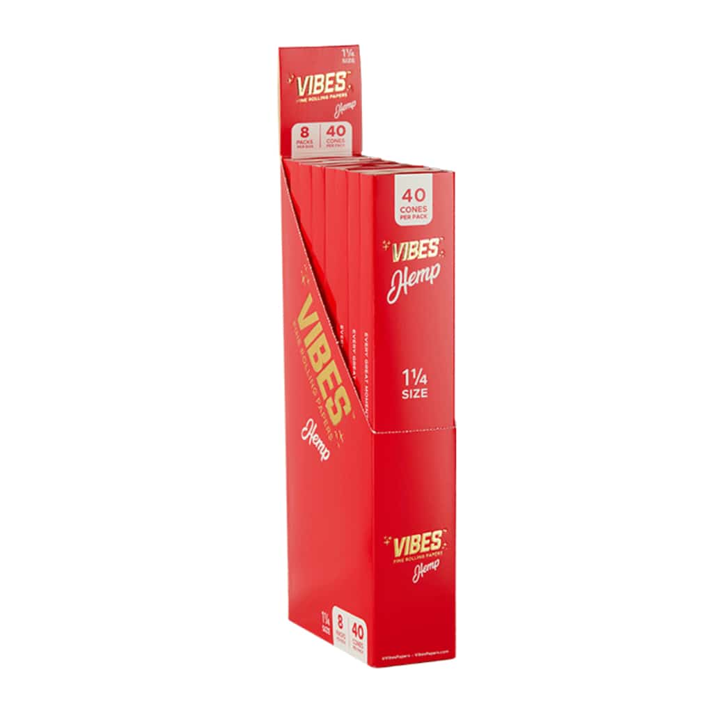 Vibes 1 1/4 Hemp Cones - 40pk - Smoke Shop Wholesale. Done Right.