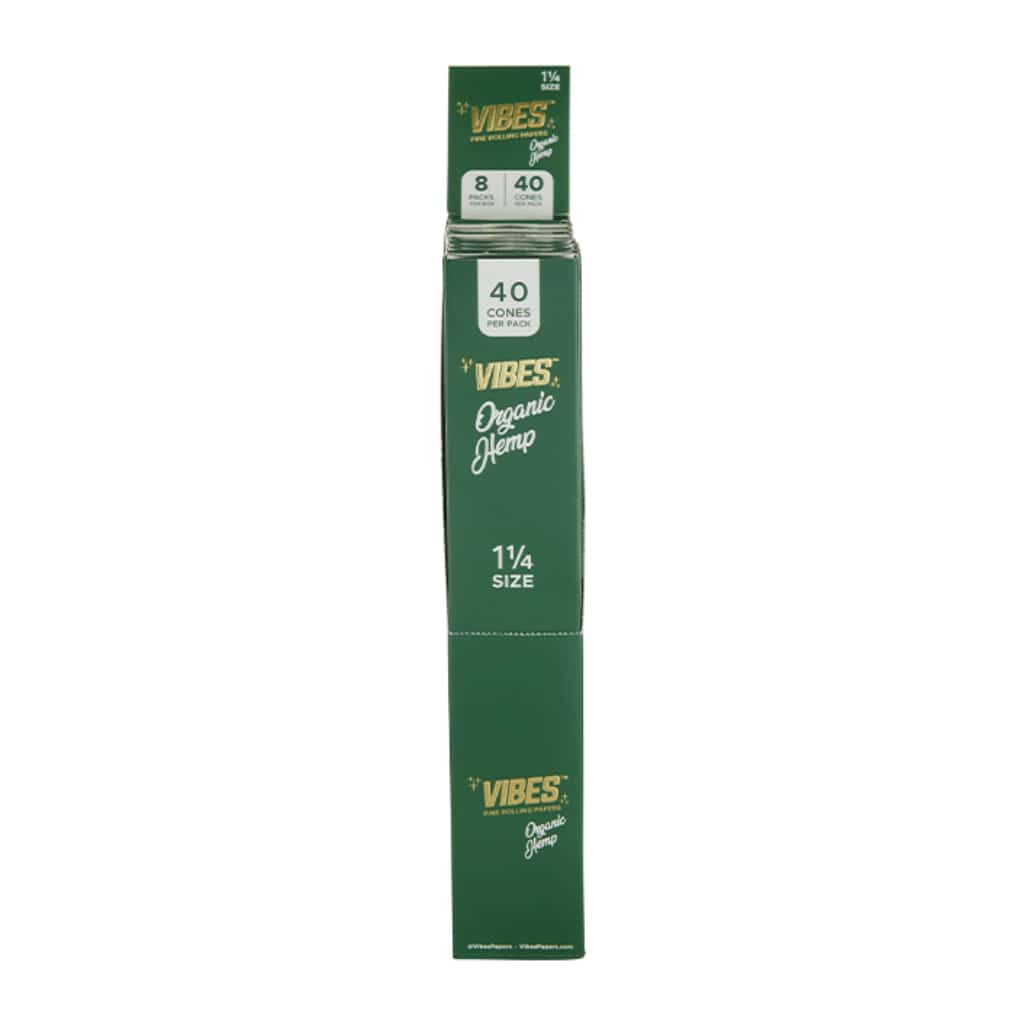 Vibes 1 1/4 Organic Hemp Cones - 40pk - Smoke Shop Wholesale. Done Right.
