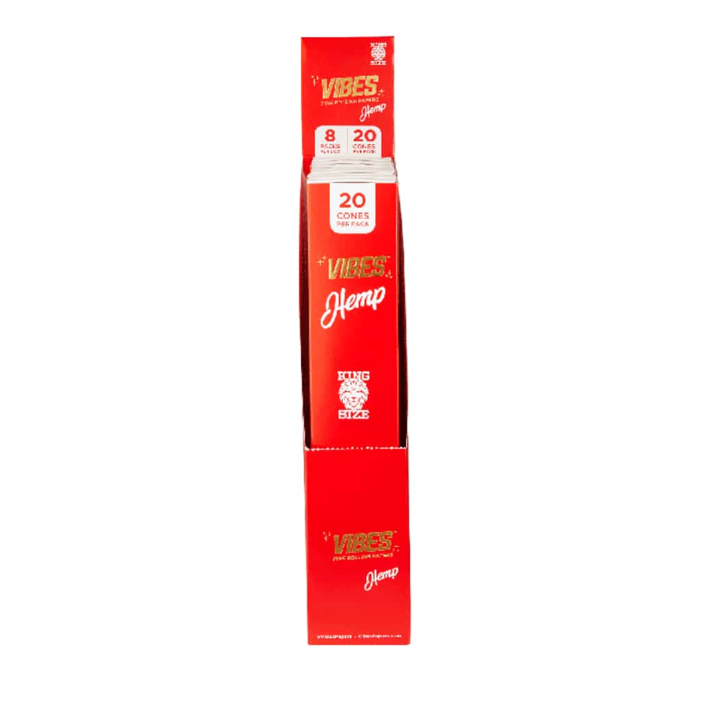 Vibes King Size Hemp Cones - 20pk - Smoke Shop Wholesale. Done Right.