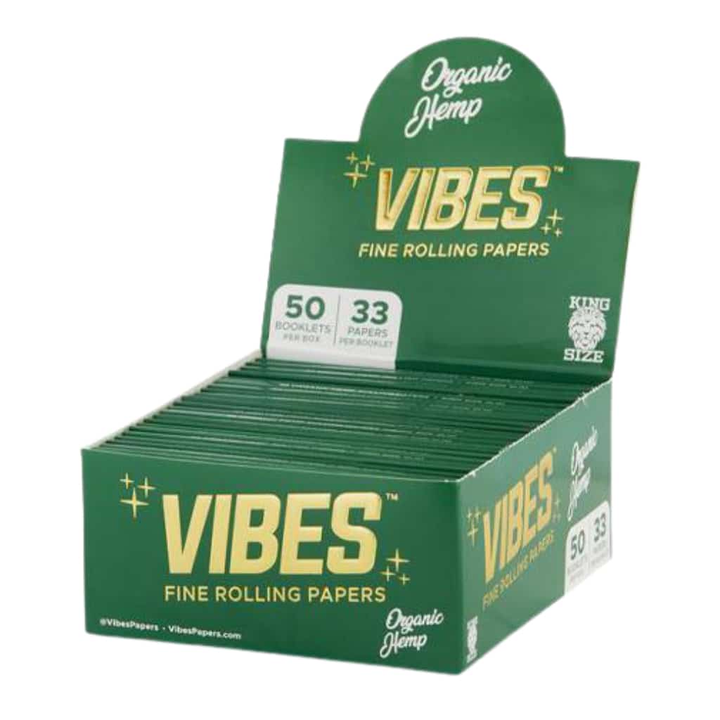 Vibes King Size Organic Hemp Rolling Papers - Smoke Shop Wholesale. Done Right.