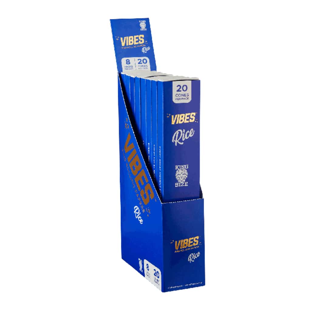 Vibes King Size Rice Cones - 20pk - Smoke Shop Wholesale. Done Right.