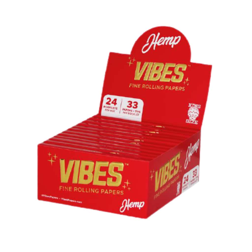 Vibes King Size Slim with Tips Hemp Rolling Papers - Smoke Shop Wholesale. Done Right.