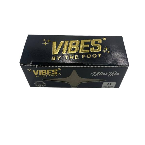 Vibes Fatty By The Foot Ultra Thin  Rolling Papers 12ct Box 8 Meters Each