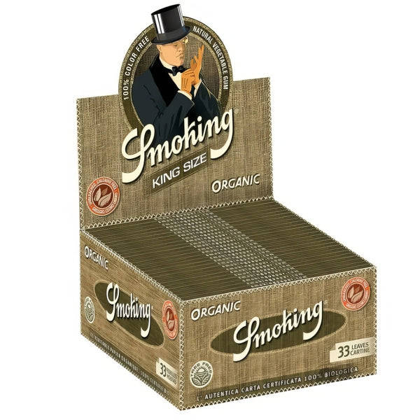 SMOKING BRAND ORGANIC K/S PAPERS 50 CT BOX 33 LPB  *** CLOSEOUT ***