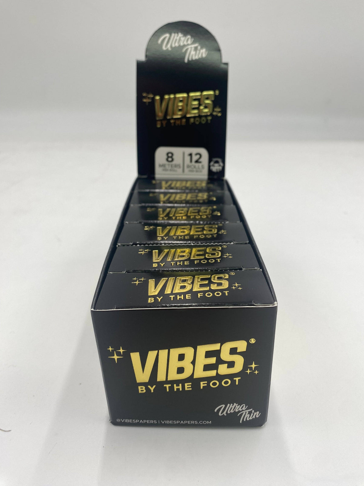 Vibes Fatty By The Foot Ultra Thin  Rolling Papers 12ct Box 8 Meters Each