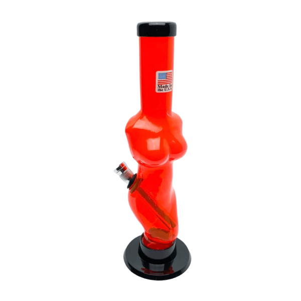 American Pipes 1-inch x 8-inch Sexy Woman Acrylic Waterpipe with vibrant graphic design. Lightweight, durable, and portable