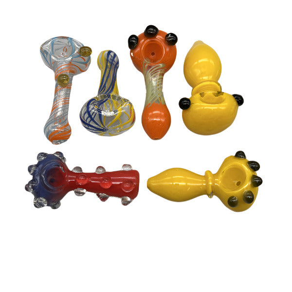 ASSORTED 4" HEAVY GLASS HANDPIPES