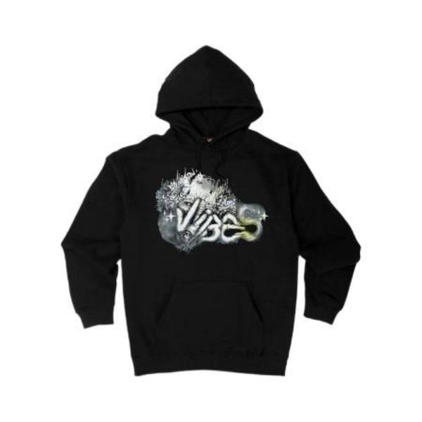 VIBES Black Sign Language Hoodie Medium