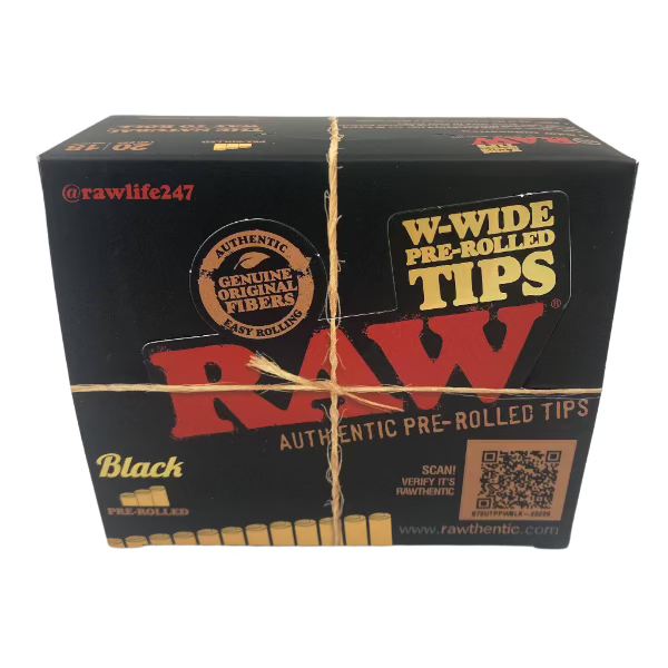 Black PreRolled Wide Tips Display Top