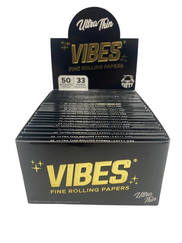 Vibes King Size Fatty Ultra Thin Rolling Papers 50ct Box 33 LPB