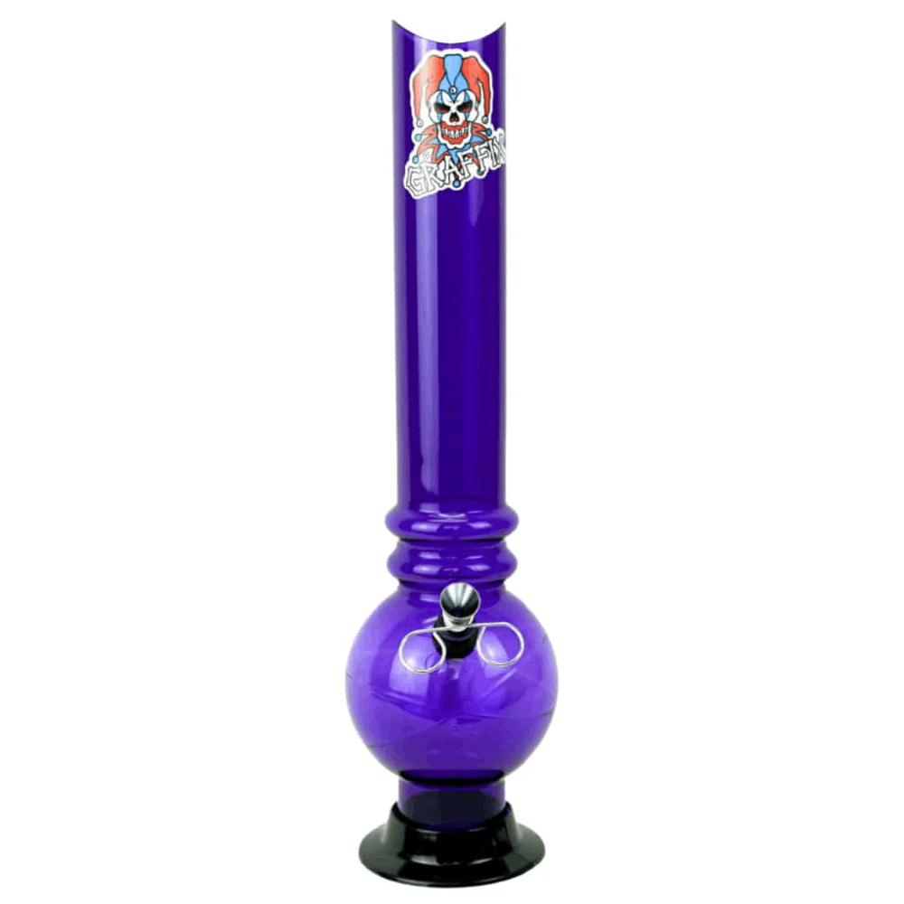 Graffix 24-inch Bubble Acrylic Pipe. Lightweight, durable waterpipe designed for resellers and retail smoke shops.