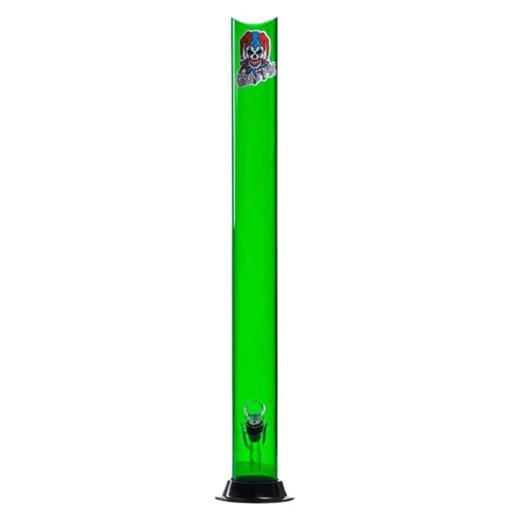 Graffix 24-inch Straight Acrylic Waterpipe. Durable and lightweight, perfect for retail stores and smoke shop resellers.