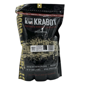 Krabot premium kratом capsules packaging on a white background
