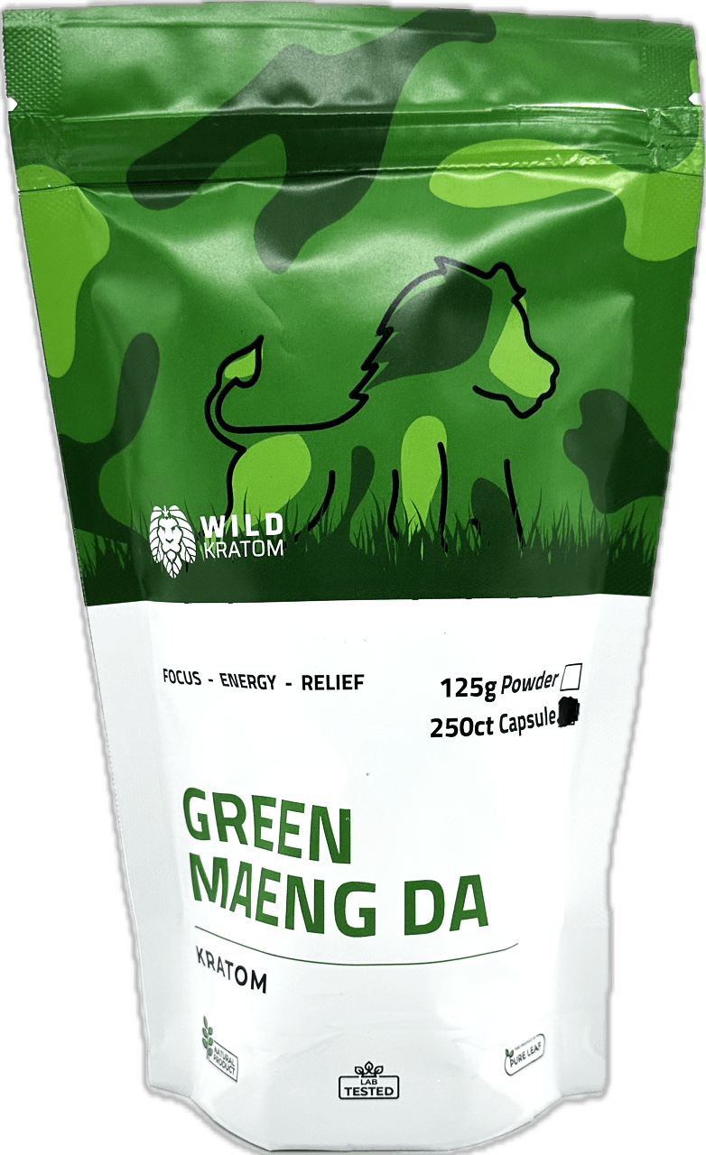 Wild Kratom Green Maeng Da - 250ct Kratom Capsules