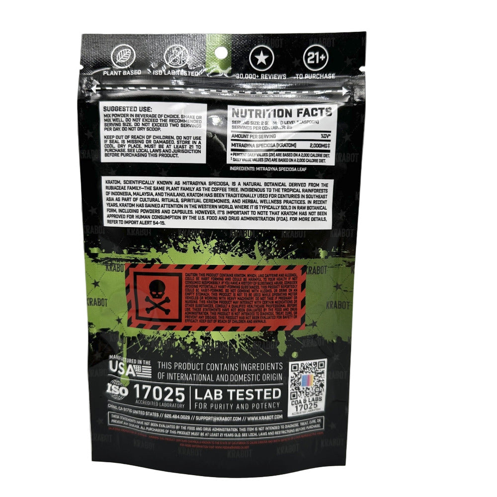 Nutritional supplement package with various labels and text on a gray background