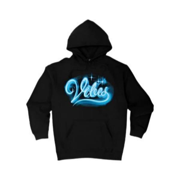 VIBES Black Air Up There Hoodie Small