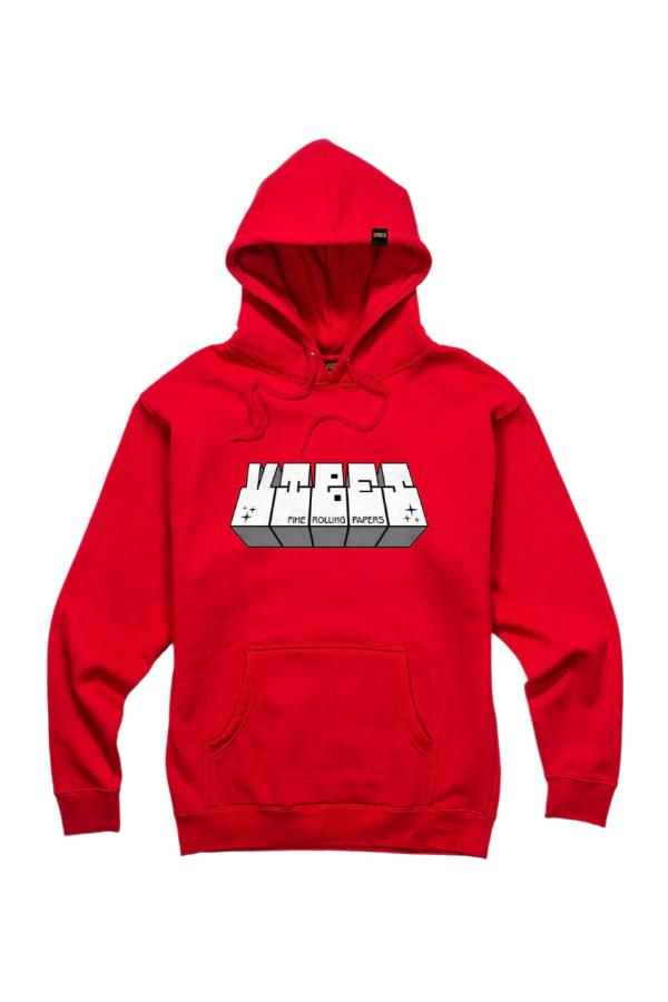 VIBES Red Block Hoodie Large