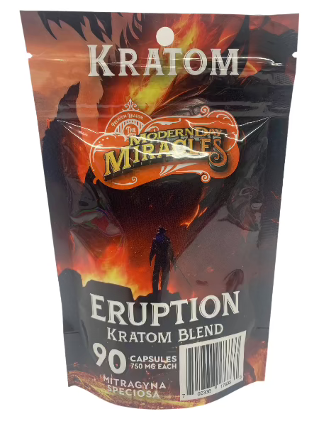 Modern Day Miracles Space Blends-Eruption Maeng Da Kratom Bali Blend 90ct Capsules