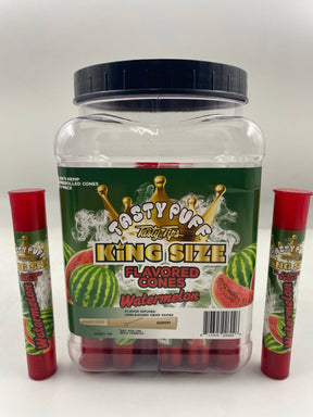 TASTY TASTY TIPS WATERMELON KING SIZE FLAVORED CONES 30 CT JAR 3 CONES PER PACK