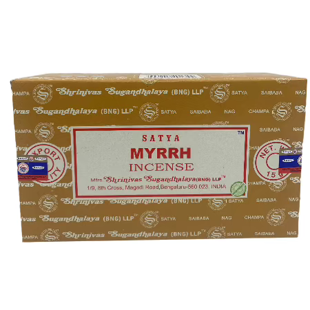 Satya 15g Myrrh Incense Sticks 12 ct Box