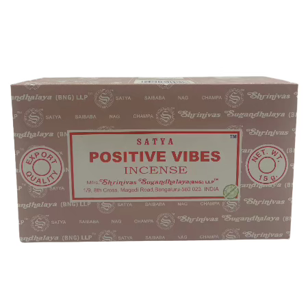 Satya 15g Positive Vibes  Incense Sticks 12 ct Box