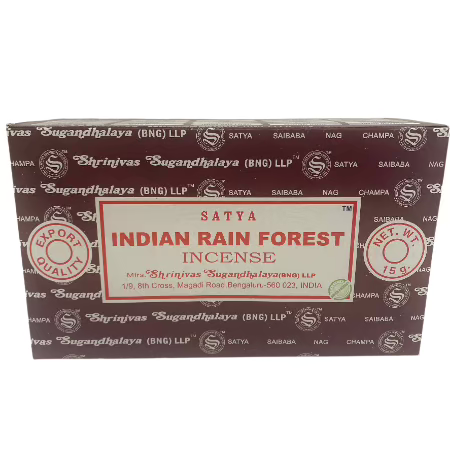 Satya 15g Indian Rain Forest Incense Sticks 12 ct Box