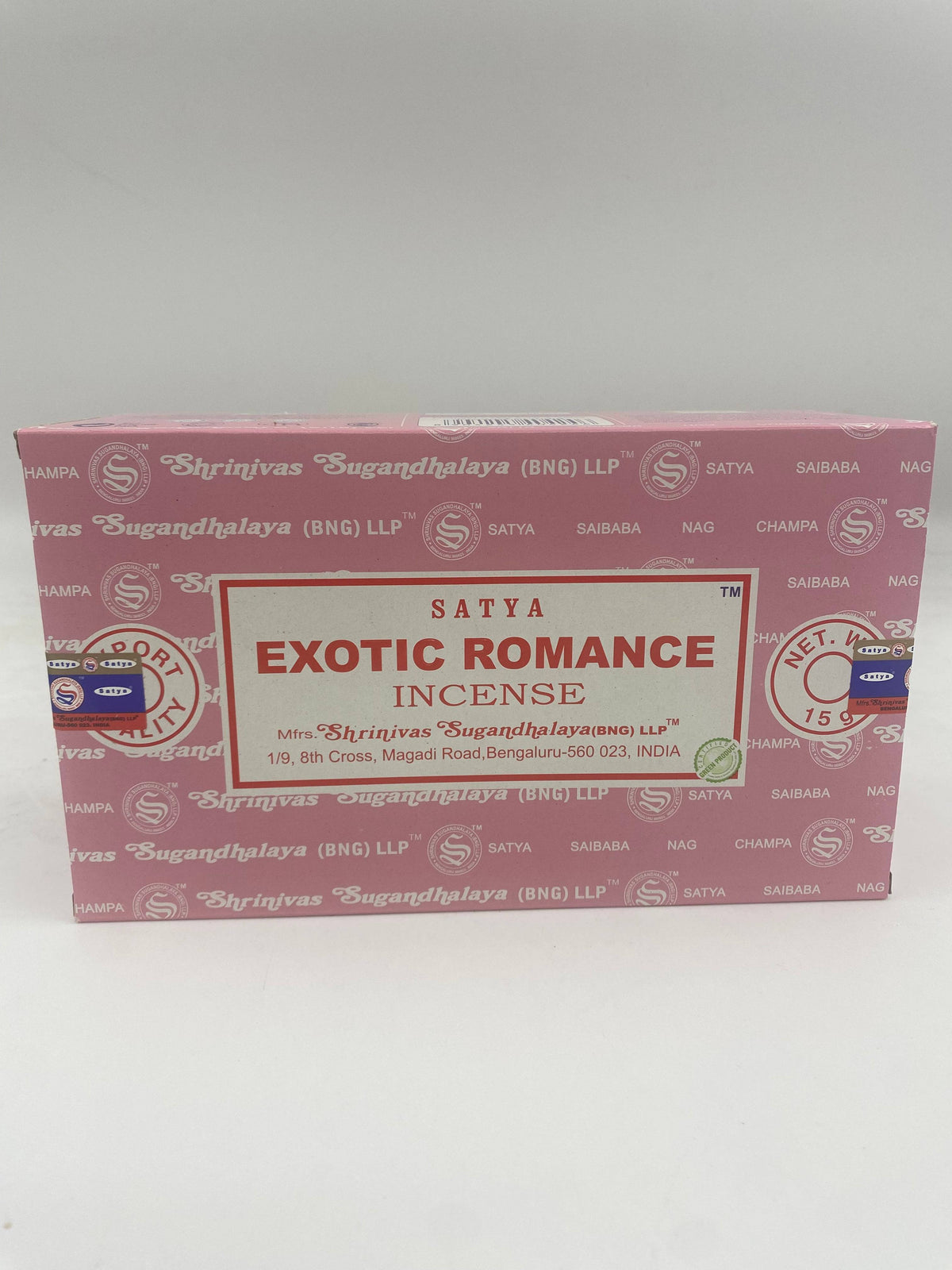 Satya 15g Exotic Romance  Incense Sticks 12 CT Box
