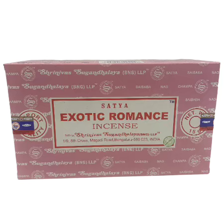 Satya 15g Exotic Romance  Incense Sticks 12 CT Box