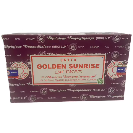 Satya 15g Golden Sunrise  Incense Sticks 12 CT Box