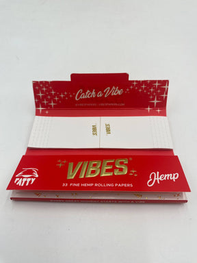 Vibes King Size Fatty Hemp Rolling Papers  W/ Tips  24ct Box 33 LPB
