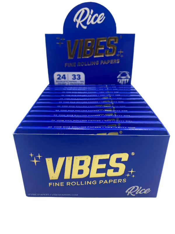 Vibes King Size Fatty Rice Rolling Papers 50ct Box 33 LPB