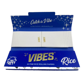 Vibes King Size Fatty Rice Rolling Papers 50ct Box 33 LPB