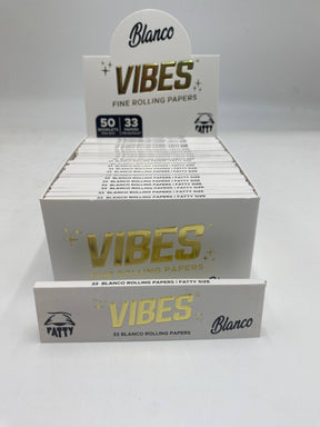 Vibes King Size Fatty Blanco Rolling Papers 50ct Box 33 LPB