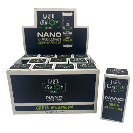 EARTH KRATOM GREEN MAENG DA NANO EXTRACT 12 ML 12 CT DISPLAY