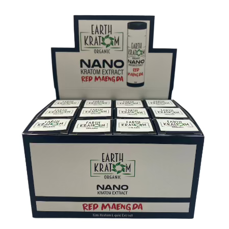 EARTH KRATOM RED MAENG DA NANO EXTRACT 12 ML 12 CT DISPLAY