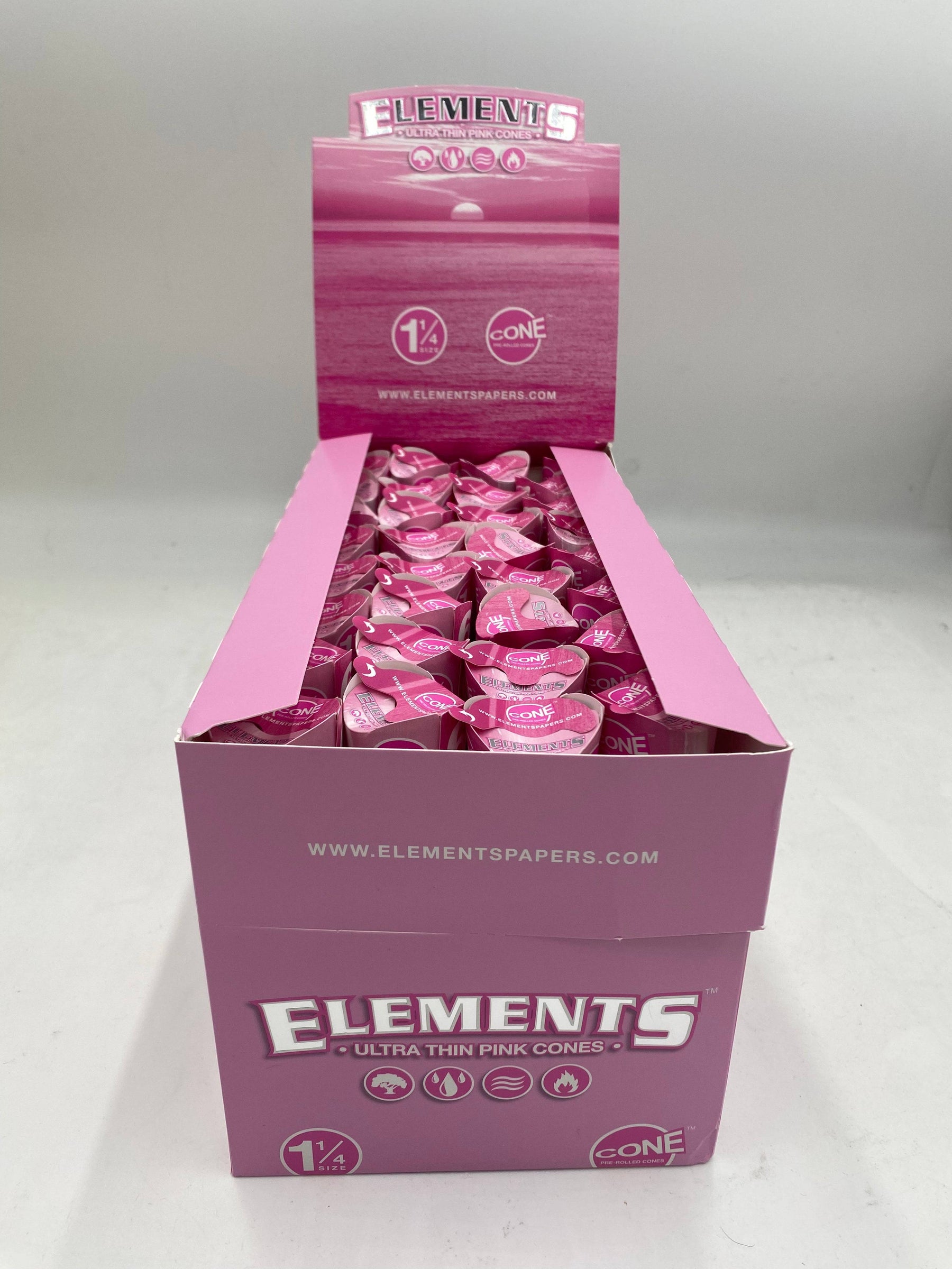 ELEMENTS 1 1/4 PINK CONES 6 PK 32 CT BOX