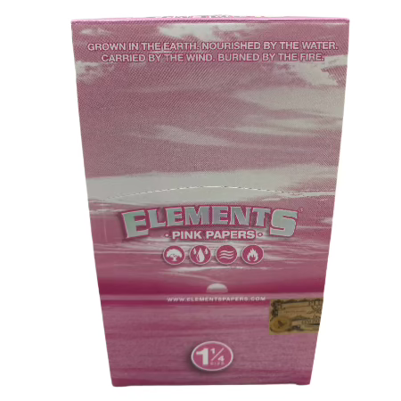 ELEMENTS 1 1/4 PINK ROLLING PAPERS 25 CT BOX 50 LPB