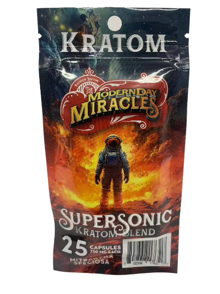 Modern Day Miracles Space Blends- Supersonic Red Kratom Borneo Blend 25ct Capsules