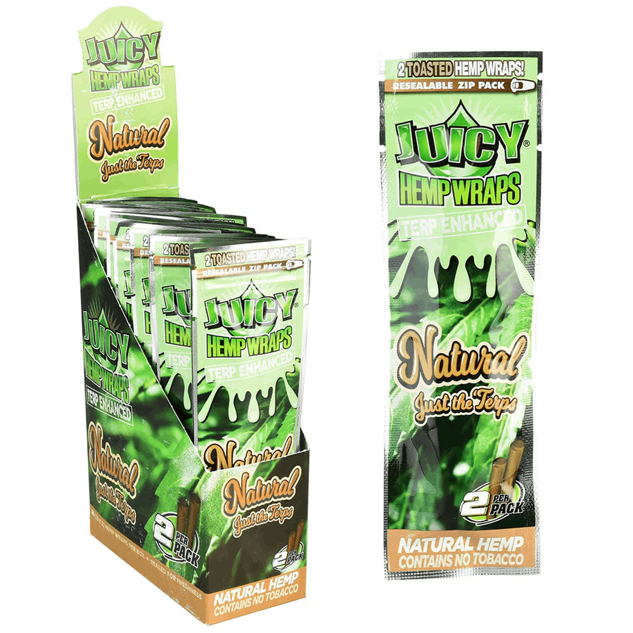 JUICY HEMP WRAP TERP INFUSED NATURAL 2PK 25 CT BOX