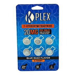 KPLEX 7 OH 20 MG TABLETS 6CT 10CT DISPLAY BLUE RASPBERRY