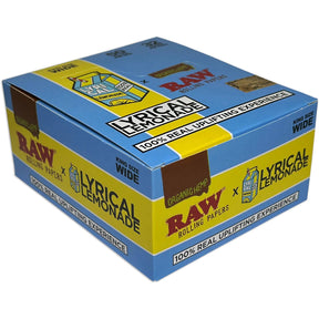 RAW Lyrical Lemonade King Size Wide Organic Hemp Papers 50 Ct Box