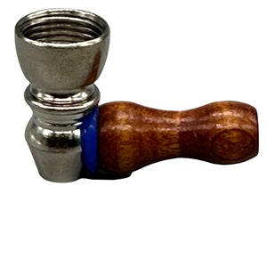 METAL PIPE W/ PEANUT WOOD MOUTHPIECE