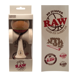 Maple wood RAW Kendama for smoking in packaging with stickers