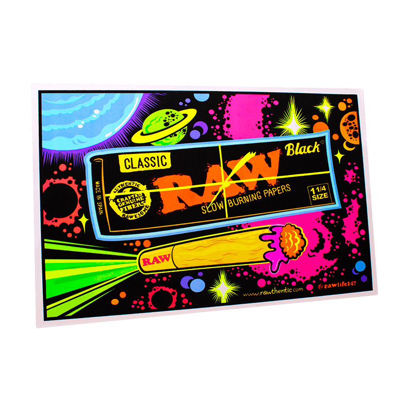 RAW BLACK LIGHT FLOCKED POSTER