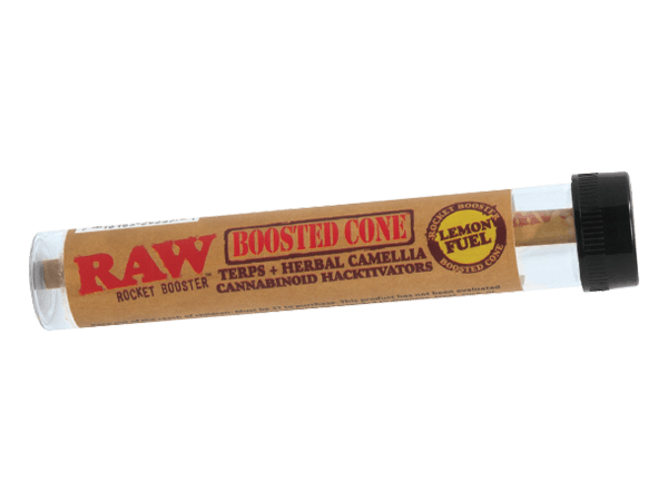 RAW ROCKET BOOSTER TERP INFUSED CONE LEMON FUEL FLAVOR 12 CT DISPLAY