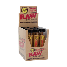 RAW ROCKET BOOSTER TERP INFUSED CONE LEMON FUEL FLAVOR 12 CT DISPLAY